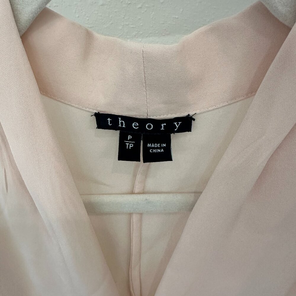 Pink 100% Silk Theory Blouse